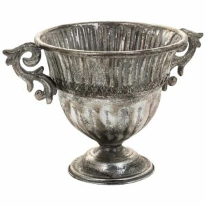 Planter Alexandra House Living Silver Iron 24 x 22 x 36 cm