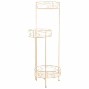 Flower Pot Stand Alexandra House Living White Metal Iron 25 x 158 x 40 cm