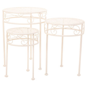 Flower Pot Stand Alexandra House Living White Metal Iron 30 x 120 x 30 cm