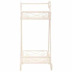 Flower Pot Stand Alexandra House Living White Metal Iron 23 x 65 x 28 cm