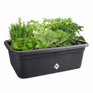 Plant pot Elho 7,4 x 76 x 26,8 cm Black Plastic Squared