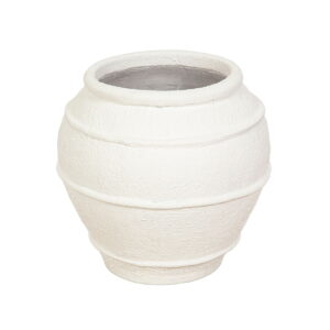 Planter Romimex White Terracotta 40 x 40 x 40 cm